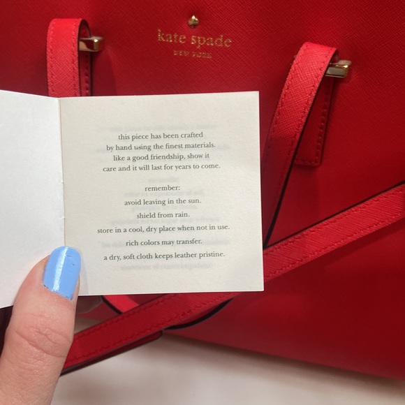 Authentic Kate Spade Red Leather Shoulder bag - Picture 9 of 10